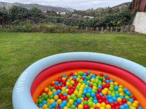 Piscina bolas con vistas