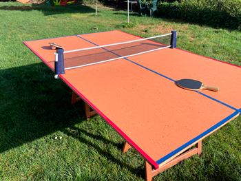 Mesa de ping pong en cumpleaños